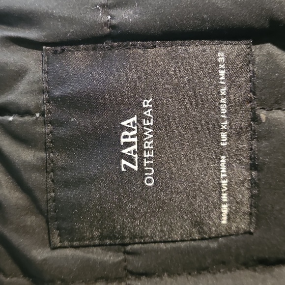 ZARA OUTERWEAR black ski coat size XL - Picture 4 of 5